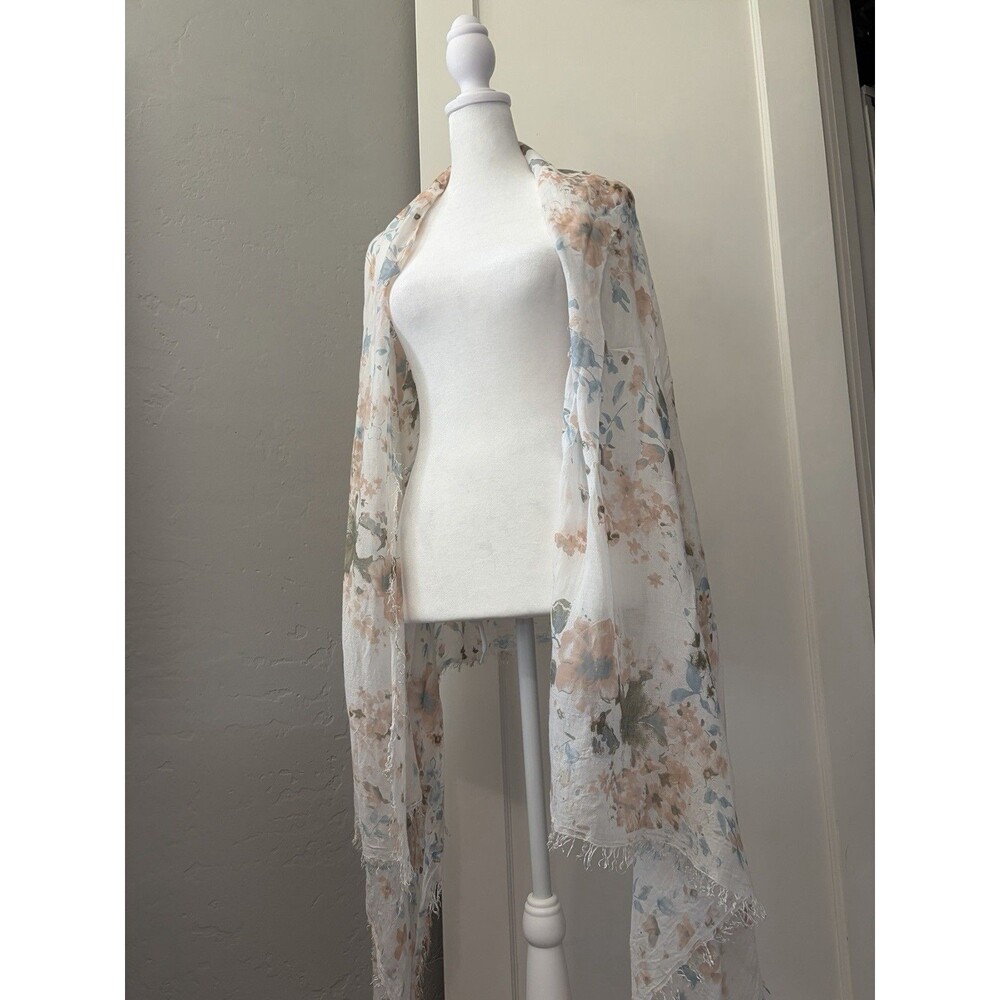 Nardi & Tagliaferri 100% Micro-modal Scarf Wrap Floral Garden Cottage Italy - Picture 3 of 9